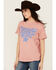 Image #2 - Girl Dangerous Country Heart Short Sleeve Graphic Tee, Dark Pink, hi-res