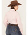 Image #4 - Ariat Women's Rose Gingham Print Long Sleeve Button Down Kirby Stretch Shirt - Plus, Rose, hi-res