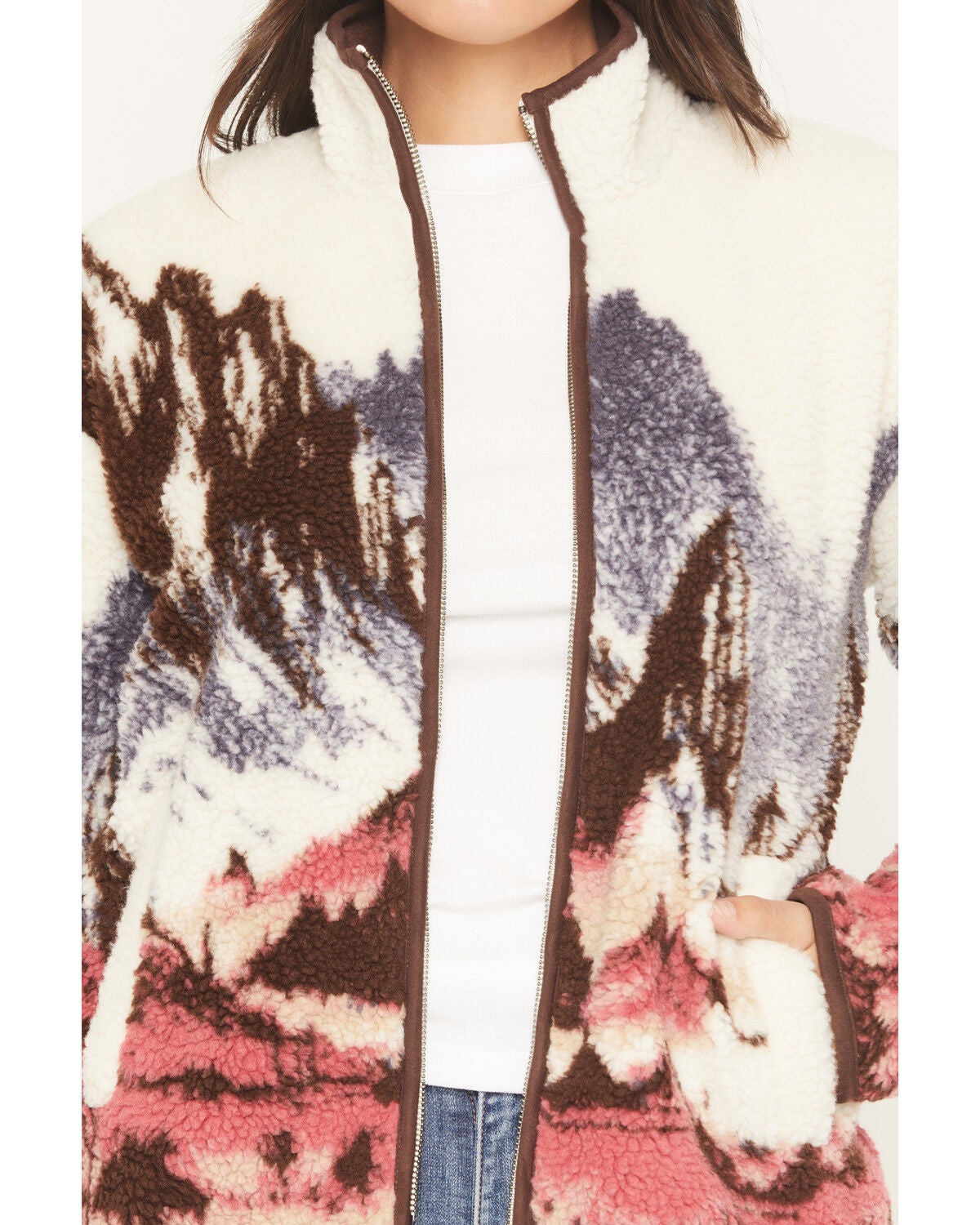 Shyanne Women's Cascade Zip Front Sherpa Jacket | Sheplers