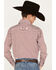 Image #4 - Cowboy Hardware Boys' Six Star Print Long Sleeve Pearl Snap Western Shirt, Burgundy, hi-res