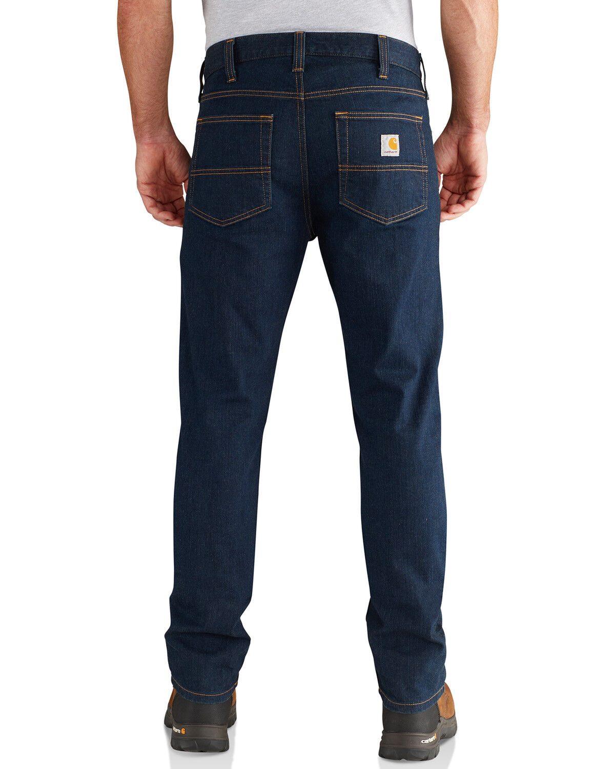 Image #3 - Carhartt Men's Rugged Flex Straight Tapered Jeans, Blue, hi-res