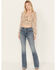 Image #1 - Idyllwind Women's Beasley Gypsy High Rise Western Yoke Stretch Bootcut Jeans, Medium Wash, hi-res