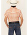 Image #4 - Cowboy Hardware Boys' Gradient Square Short Sleeve Snap Western Shirt, Orange, hi-res