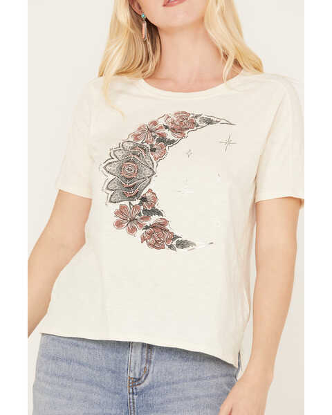 Image #3 - Shyanne Women's Moon Graphic Short Sleeve Tee, Off White, hi-res