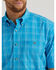 Image #2 - George Strait by Wrangler Men's Plaid Print Short Sleeve Button-Down Stretch Western Shirt, Bright Blue, hi-res