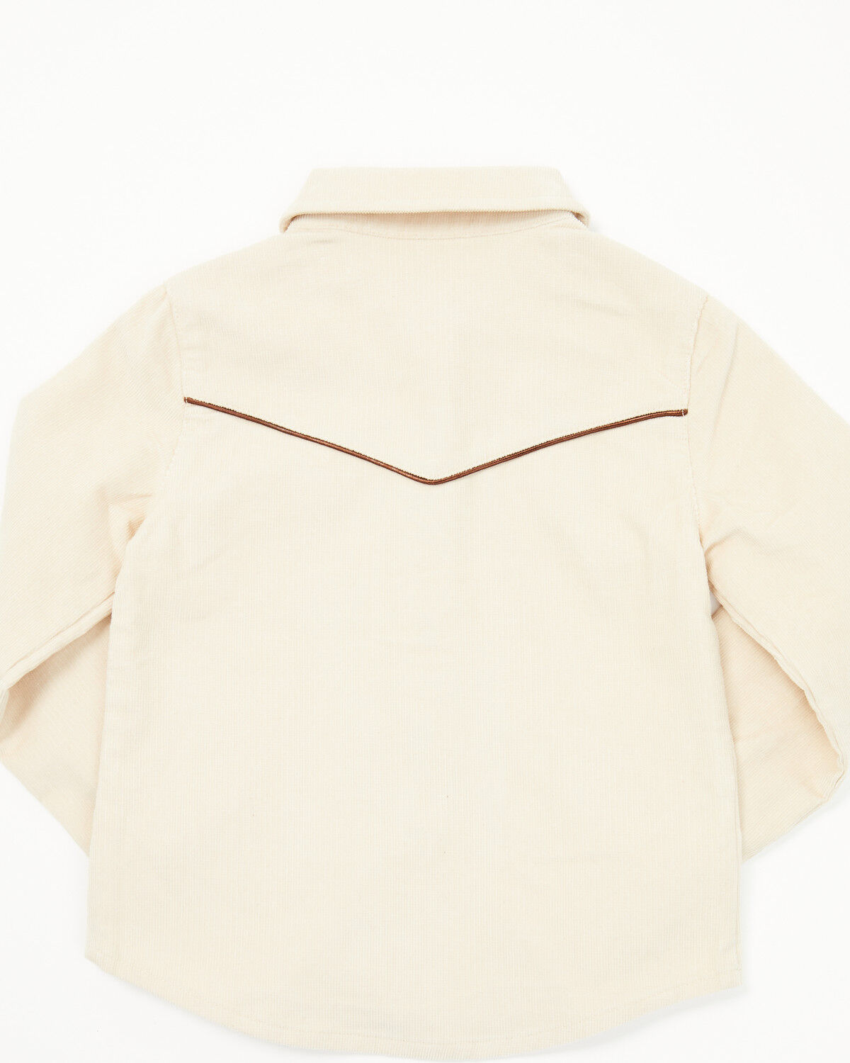 Image #3 - Shyanne Toddler Girls' Corduroy Long Sleeve Pearl Snap Western Shirt, Natural, hi-res