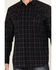 Image #3 - Moonshine Spirit Men's Shooting Star Plaid Print Long Sleeve Snap Western Shirt, Black, hi-res