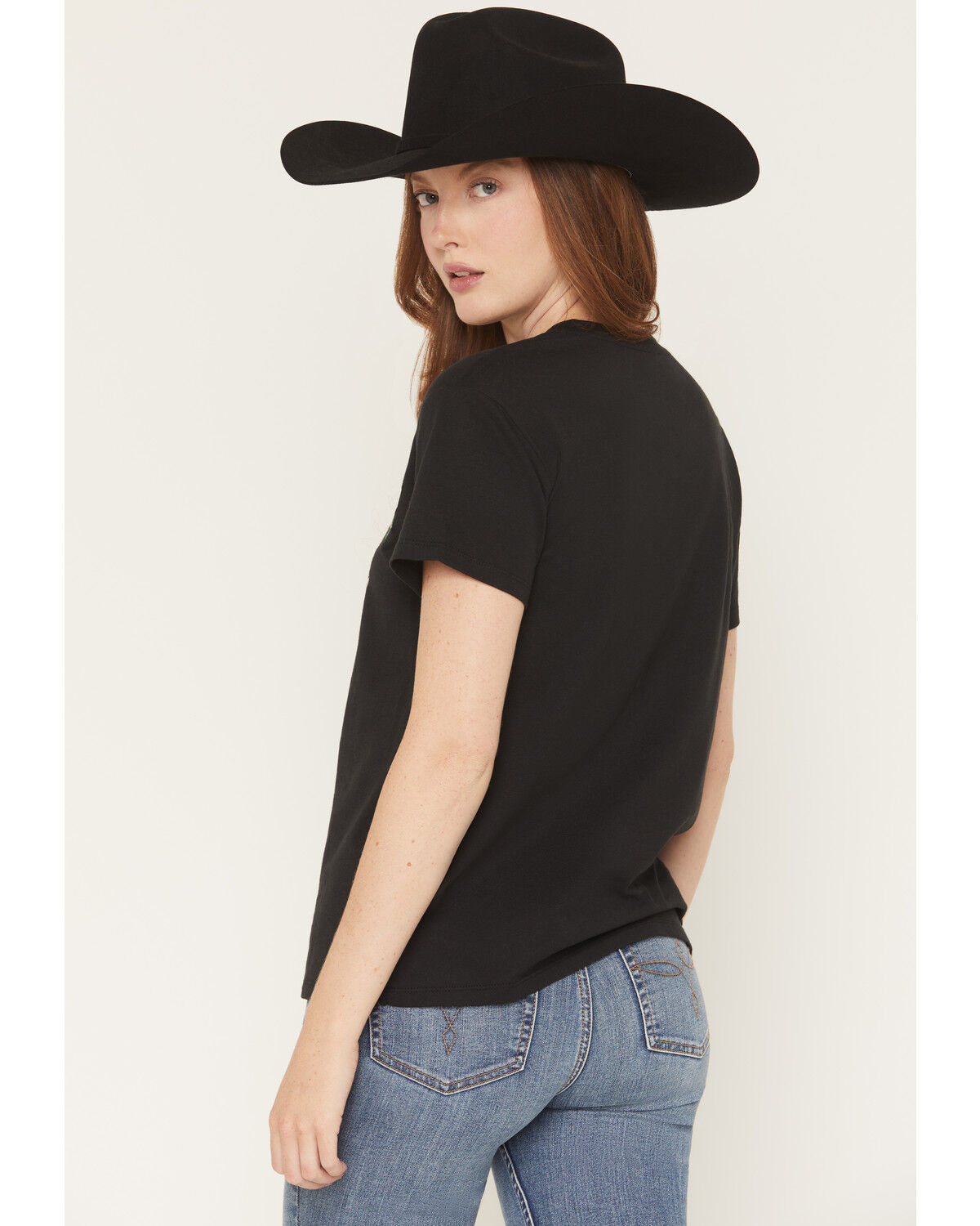 Image #4 - Blended Women's Boot Rose Short Sleeve Graphic Tee, Black, hi-res