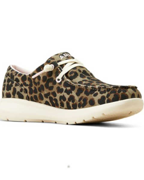 Image #1 - Ariat Women's Hilo Leopard Print Casual Shoes - Moc Toe , Green, hi-res