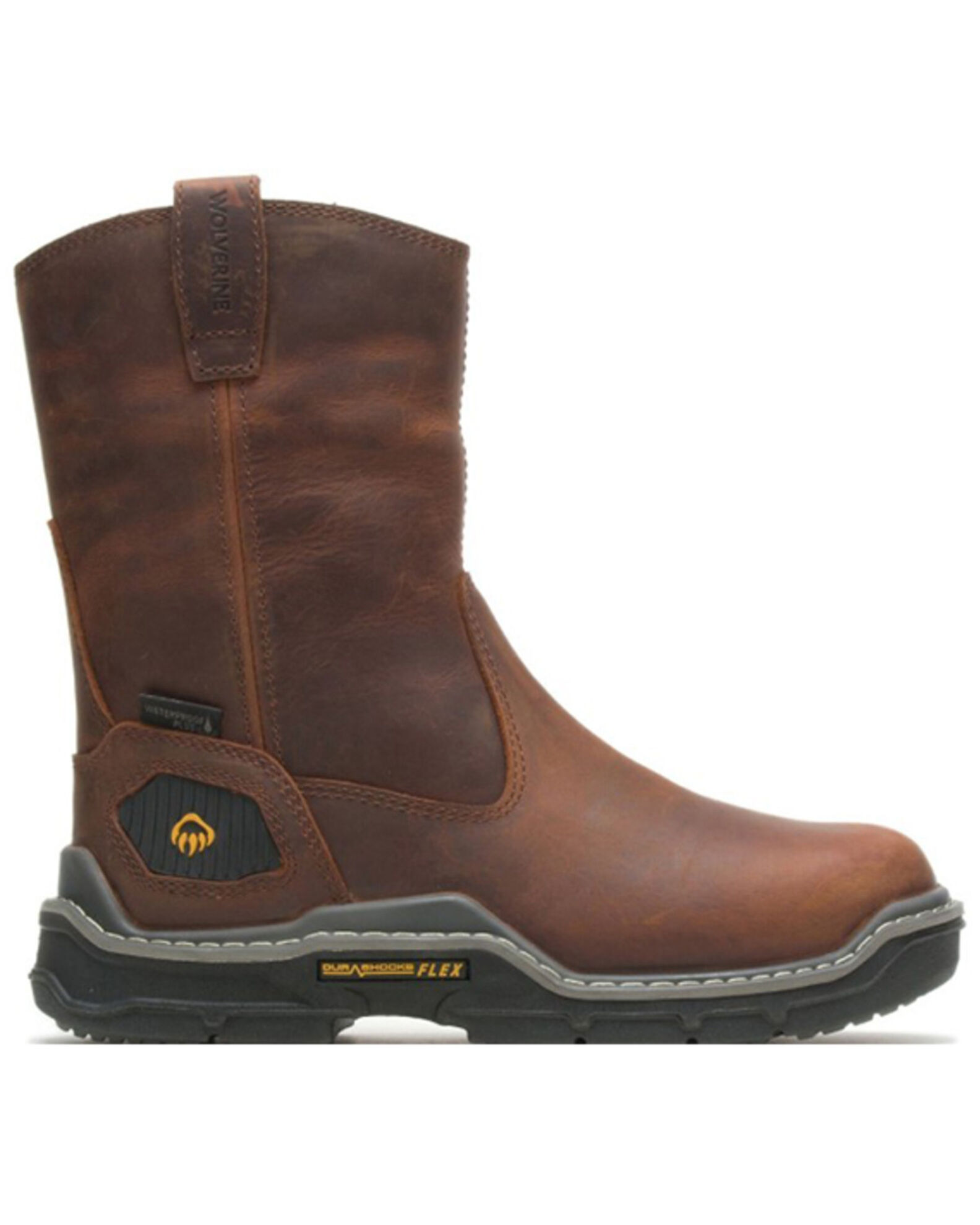 Image #2 - Wolverine Men's Raider Durashocks Waterproof Western Work Boots - Composite Toe, Brown, hi-res