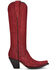 Corral Women's Exotic Python Skin Western Boots - Snip Toe, Red, hi-res