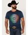 Image #1 - Cody James Men's TJ Mexico Emblem Short Sleeve Graphic T-Shirt, Navy, hi-res