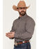 Image #2 - Wrangler X Cody Johnson Men's Plaid Print Long Sleeve Button-Down Western Shirt, Navy, hi-res