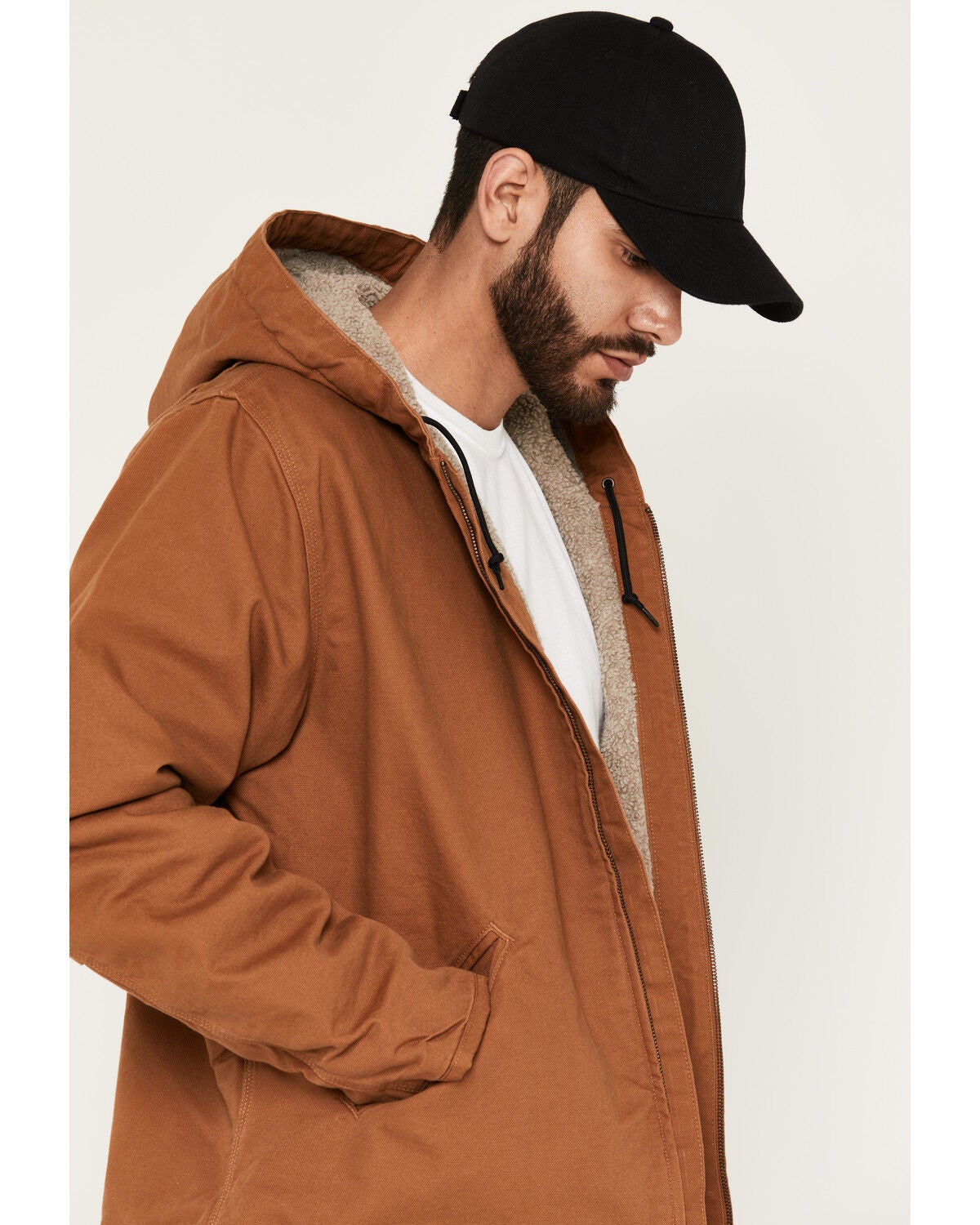 Carhartt Men's Washed Duck Sherpa Lined Hooded Work Jacket | Sheplers