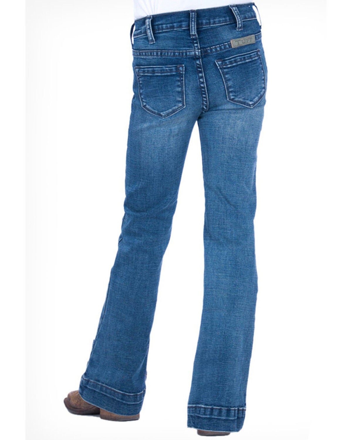 Cowgirl Tuff Girls' Medium Trouser Jeans, Blue, hi-res