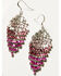 Idyllwind Women's Ombre Cascade Earrings , Fuchsia, hi-res