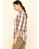 Image #3 - Carhartt Women's Plaid Print Relaxed Fit Midweight 3/4 Sleeve Button-Down Work Shirt, Wine, hi-res