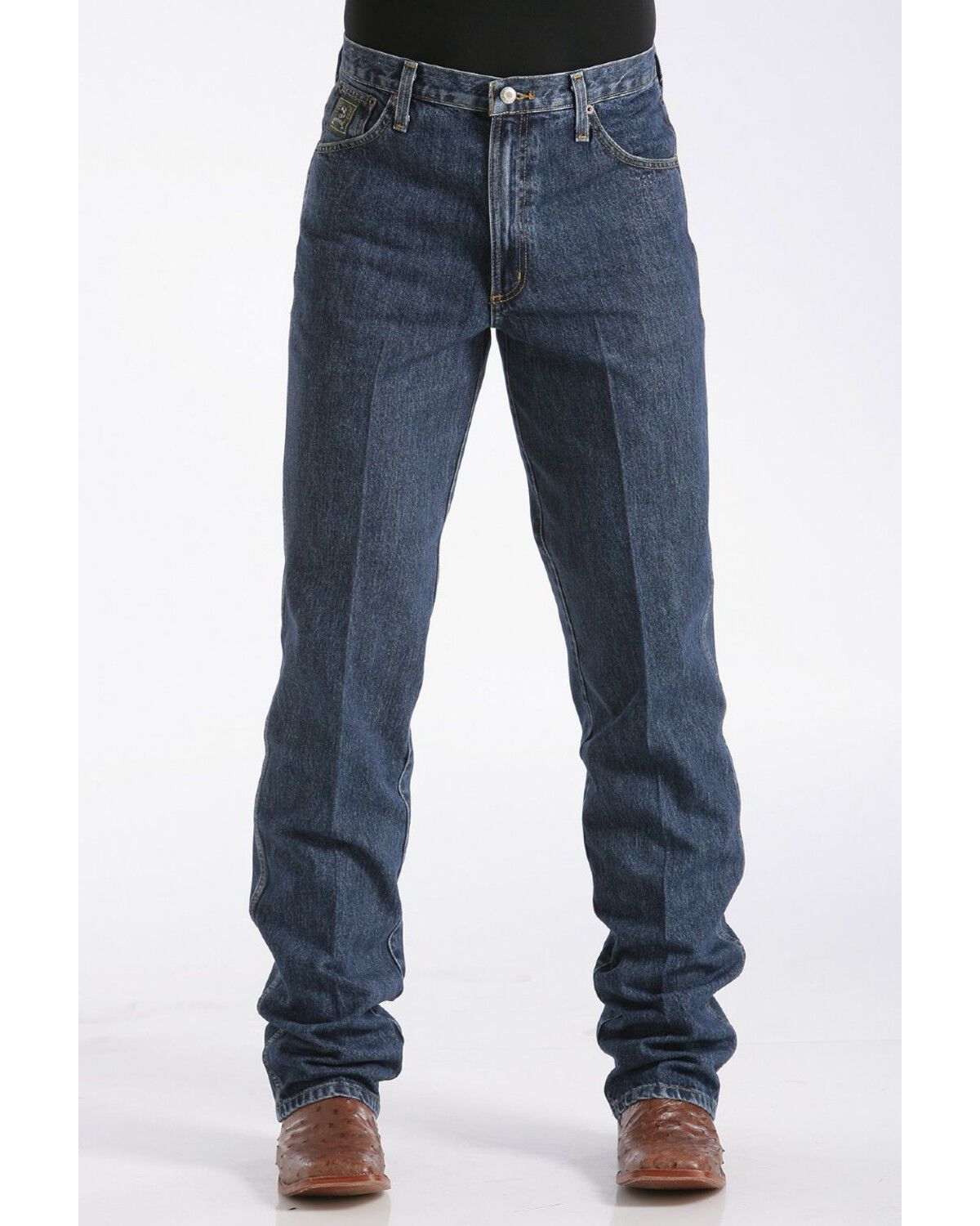 Image #1 - Cinch Men's Green Label Dark Wash Relaxed Denim Jeans, Blue, hi-res
