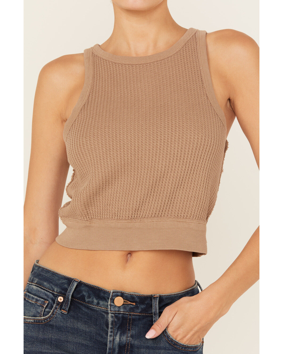 Image #3 - Free People Women's Vest Tank, Sand, hi-res