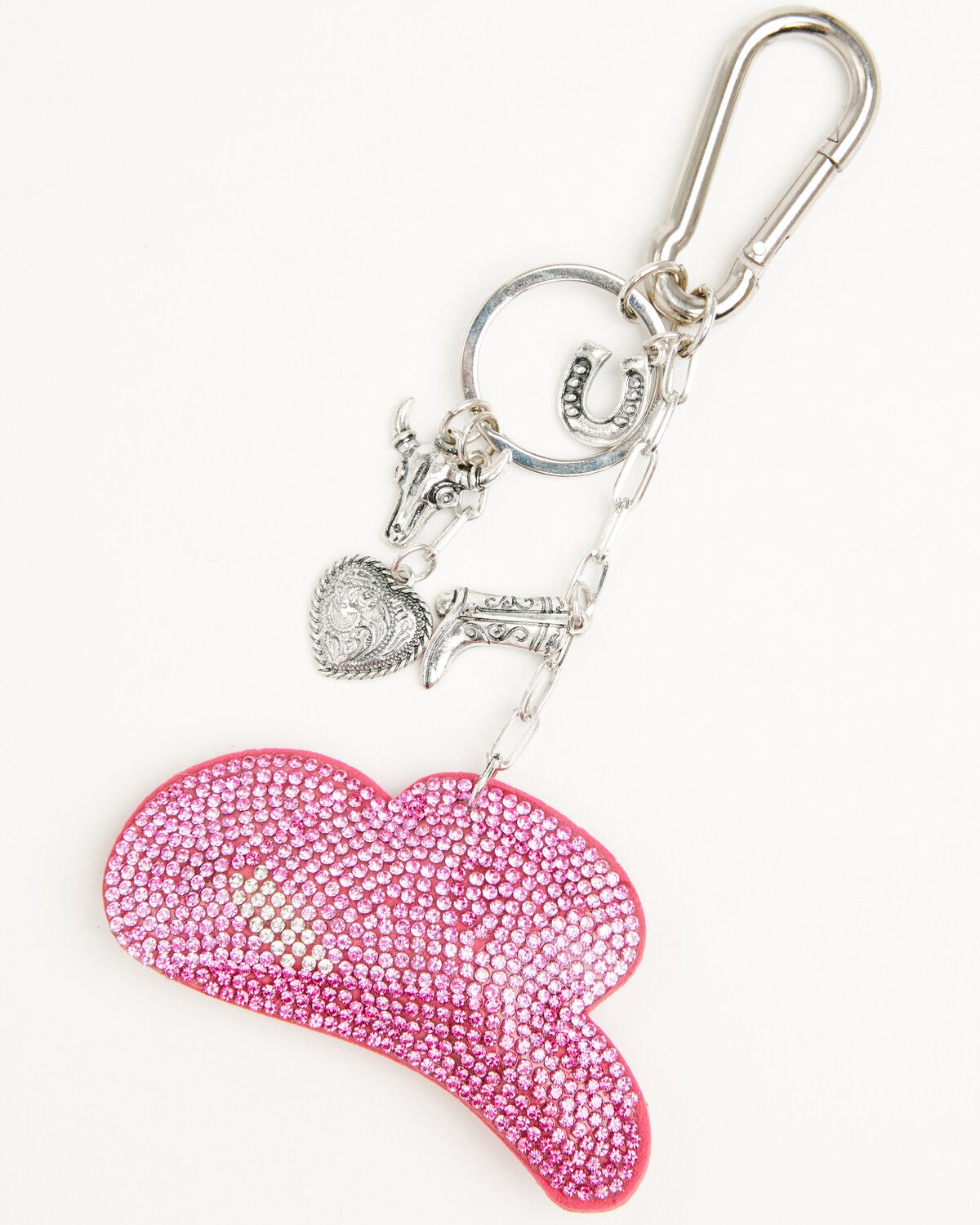 Image #3 - Shyanne Rhinestone Cowboy Hat Bag Charm, Pink, hi-res