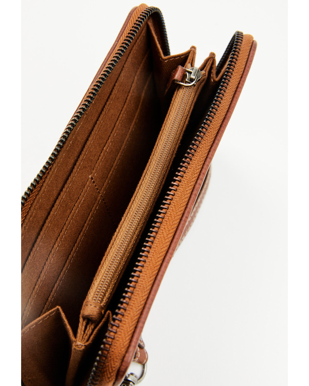 Image #4 - Shyanne Women's Frontier Southwestern Woven Leather Wallet, Brown, hi-res