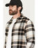 Image #2 - Brothers and Sons Men's Bunker Plaid Print Long Sleeve Button-Down Flannel Shirt, Cream, hi-res