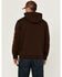 Image #4 - Hawx Men's Halstead Logo Sleeve Hooded Sweatshirt, Brown, hi-res