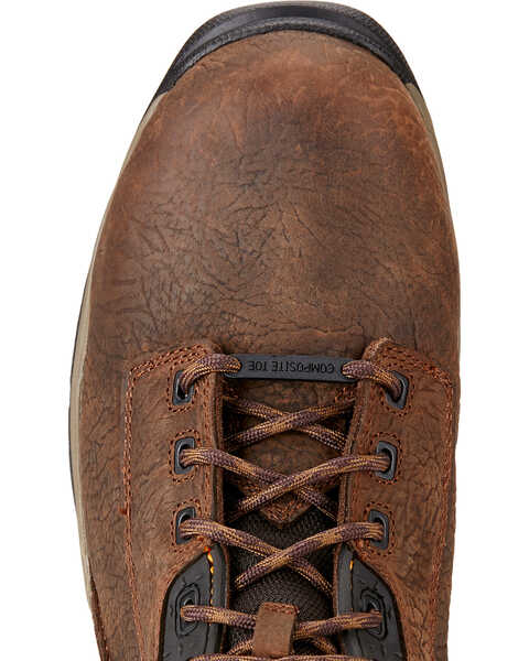 Ariat Men's Mastergrip 8" Waterproof Work Boots - Composite Toe, Brown, hi-res