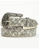 Image #1 - Shyanne Women's Stasia Rhinestone Paisley Print Belt, White, hi-res