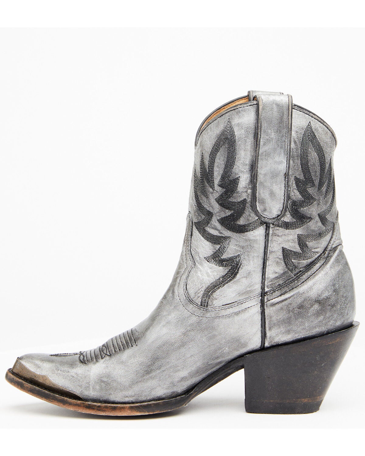 metallic western booties