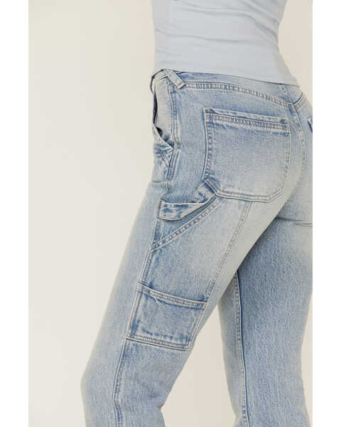 Image #3 - Cleo + Wolf Women's Carpenter Straight Denim Jeans, Light Wash, hi-res