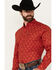 Image #2 - Ariat Men's Parsons Southwestern Print Long Sleeve Button-Down Western Shirt - Big , Red, hi-res