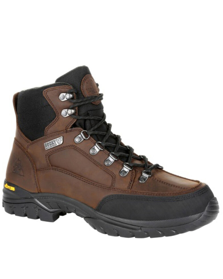 Rocky Men's Deerstalker Sport Waterproof Outdoor Boots - Soft Toe, Brown, hi-res