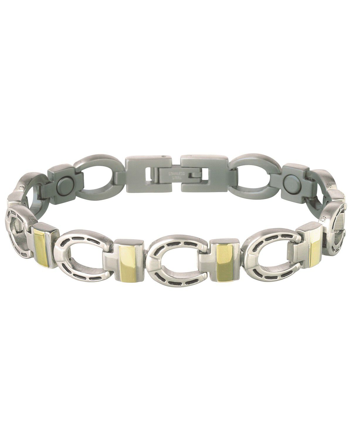 Image #1 - Sabona Horseshoe Link Magnetic Bracelet, Silver, hi-res