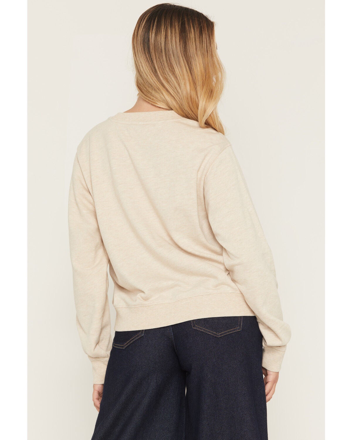 Image #4 - Ariat Women's Landscape Logo Crew Neck Sweatshirt, Grey, hi-res