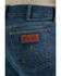 Image #4 - Wrangler Retro Men's 77MWZ Lindel Dark Wash Slim Bootcut Stretch Denim Jeans - Tall, Dark Medium Wash, hi-res