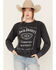 Image #1 - Changes Women's Jack Daniels Mineral Wash Crewneck Sweatshirt , Black, hi-res