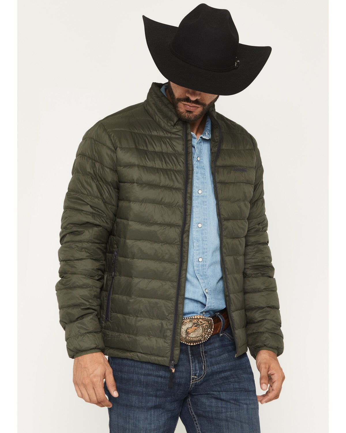 Image #1 - Resistol Men's Cold Bloq Puffer Jacket, Green, hi-res