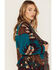 Image #2 - Idyllwind Women's River Run Southwestern Print Belted Cardigan, Blue, hi-res