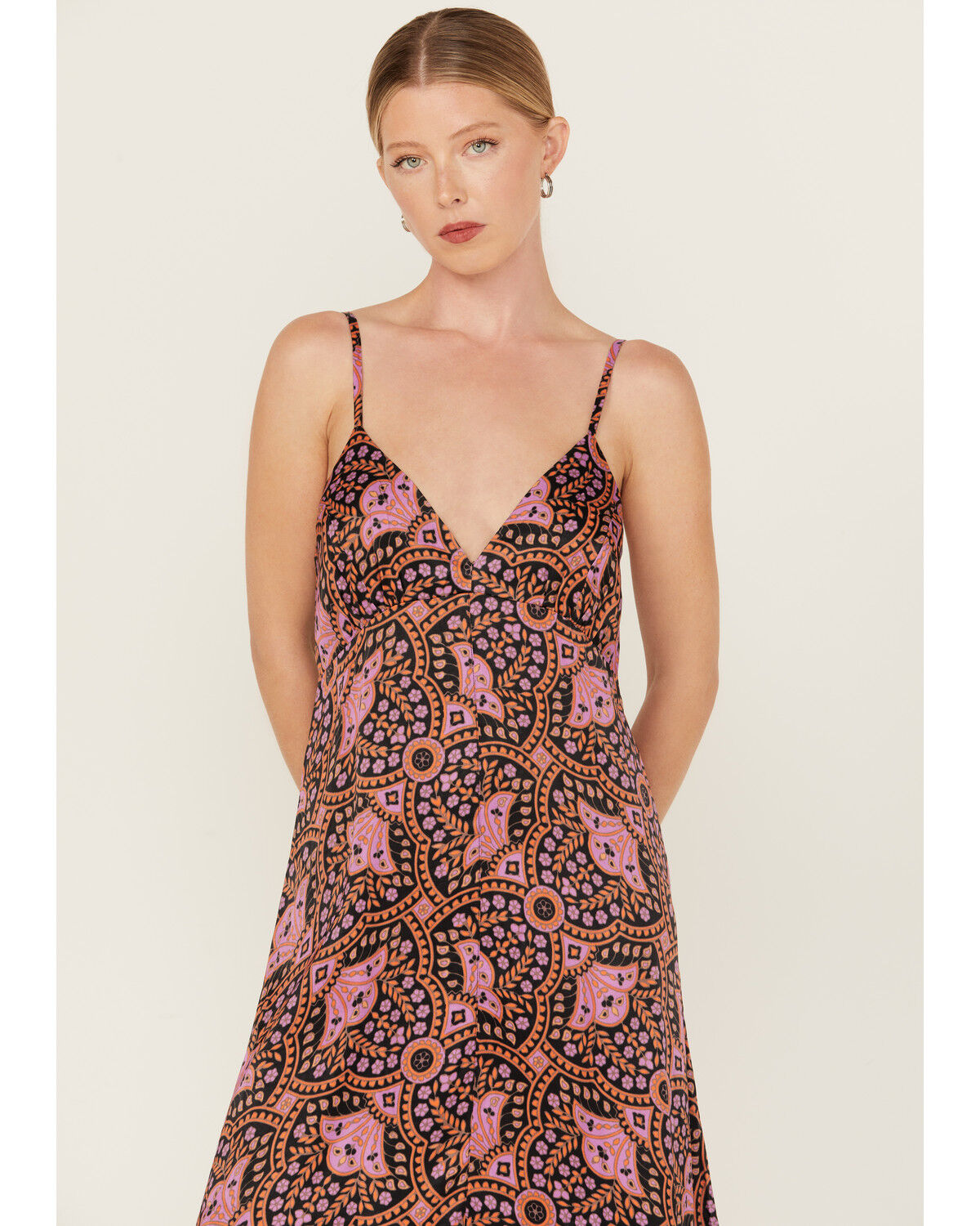 Image #2 - Jen's Pirate Booty Women's Cassia Print Slip Midi Dress, Multi, hi-res