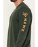 Image #3 - Hawx Men's Season Logo Long Sleeve Work Shirt, Green, hi-res