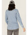 Image #4 - Wrangler Women's FR Riverside Plaid Print Long Sleeve Snap Work Shirt - Plus, Blue, hi-res