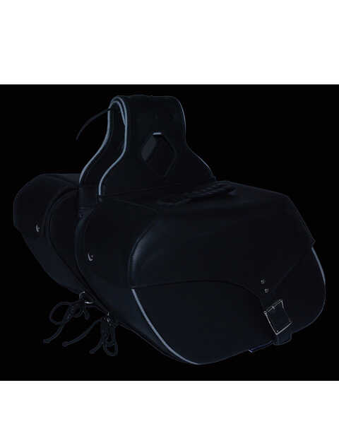 Image #4 - Milwaukee Leather Large Zip-Off Single Strap Throw Over Saddle Bag, Black, hi-res