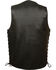 Image #2 - Milwaukee Leather Men's Straight Bottom Side Lace Vest - 3X, Black, hi-res