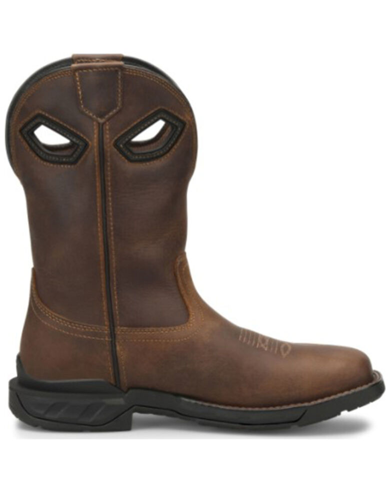 Double H Men's Zane Waterproof Western Work Boots - Composite Toe, Brown, hi-res