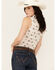 Image #4 - Roper Women's Floral Print Sleeveless Snap Western Shirt, Cream, hi-res