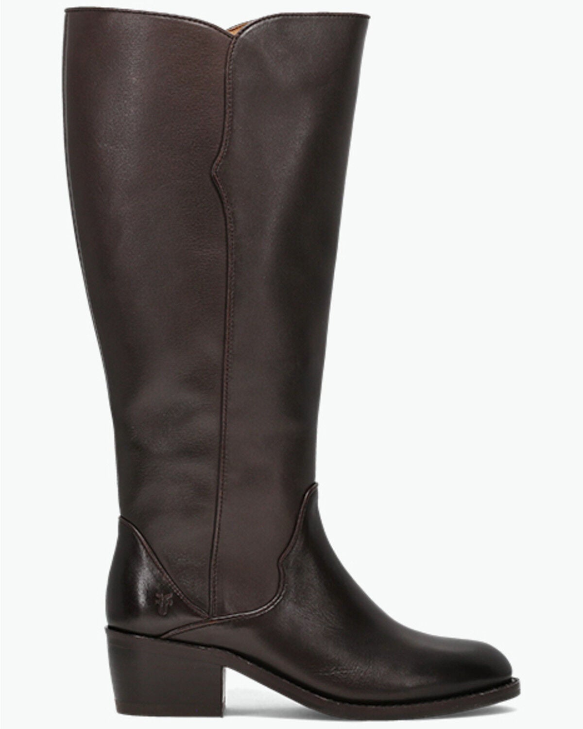 Image #2 - Frye Women's Carson 2 Piping Tall Wide Calf Fashion Boots - Round Toe, Dark Brown, hi-res