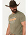 Image #2 - Wrangler Men's Boot Barn Exclusive Logo Short Sleeve Graphic T-Shirt, Olive, hi-res