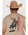 Image #4 - Wrangler Men's American Cowboy Short Sleeve Graphic T-Shirt, Taupe, hi-res