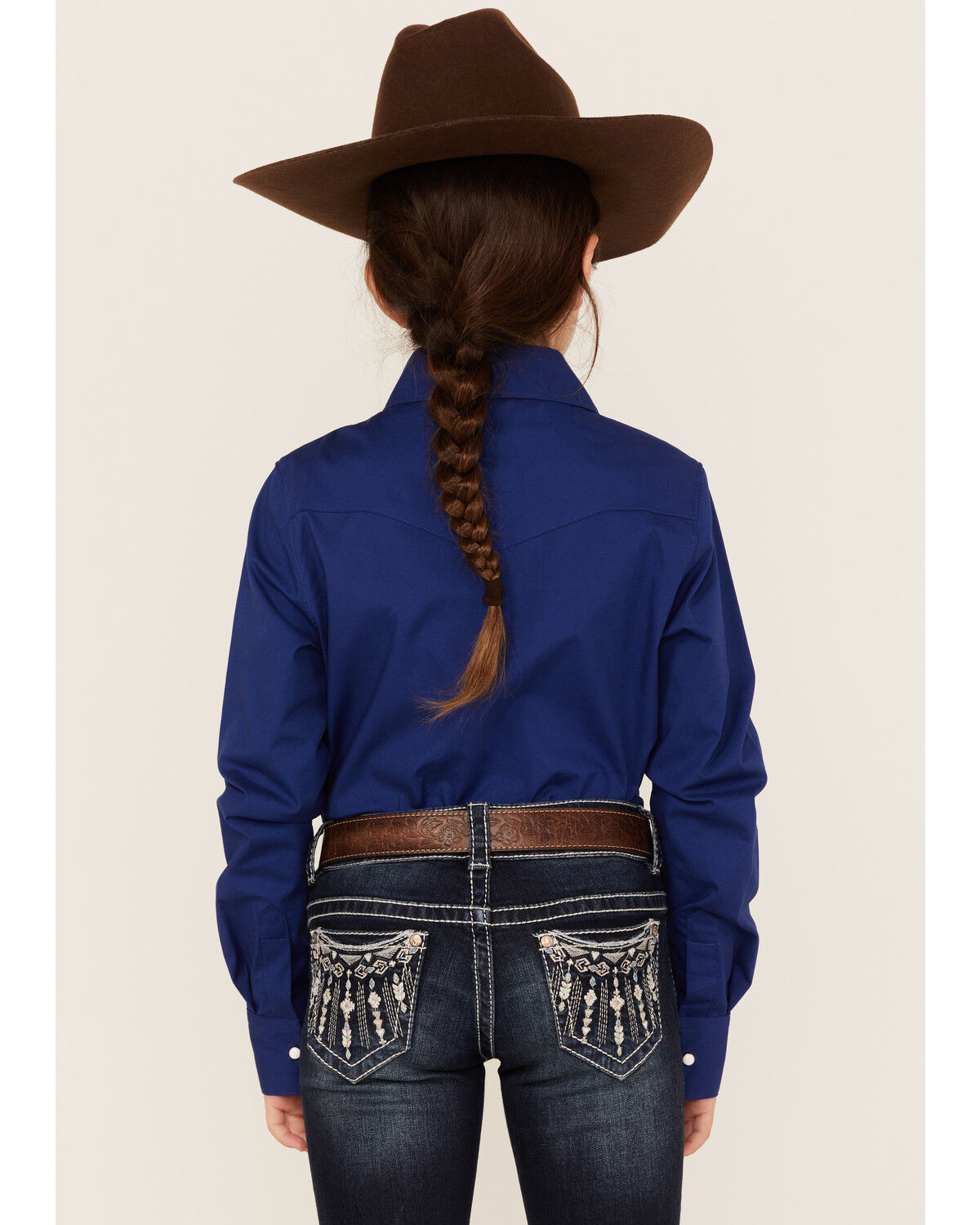 Image #4 - Shyanne Girls' Fringe Long Sleeve Western Snap Shirt, , hi-res